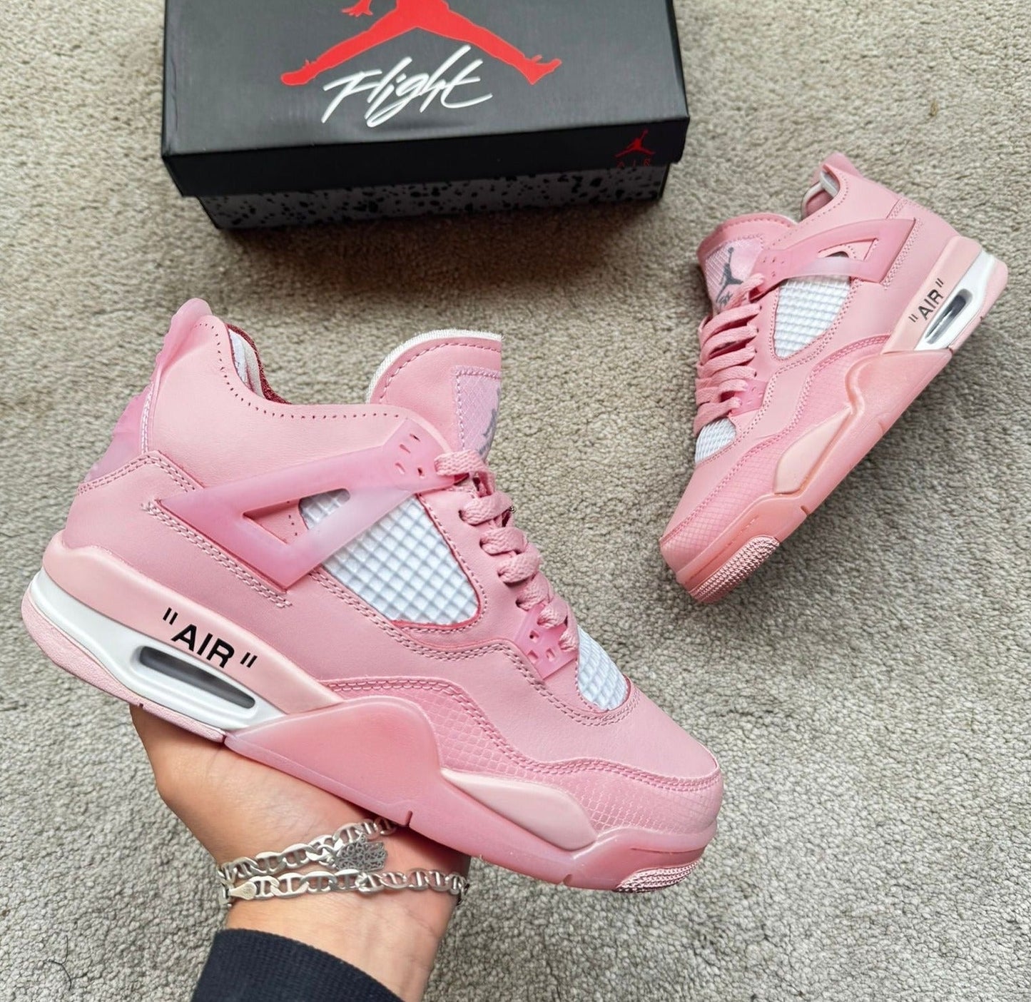 Jordan 4 OFF-WHITE Rosas